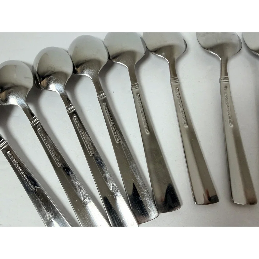 Reed & Barton Stainless Perspective Set of 11 Soup Spoons
